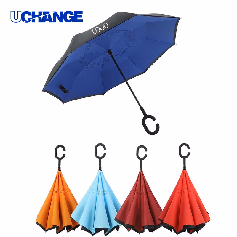 C Handle Reverse Umbrella for Rain Protection