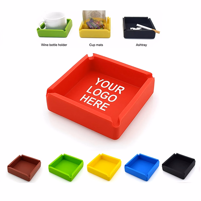 Square Portable Silicone Ashtray