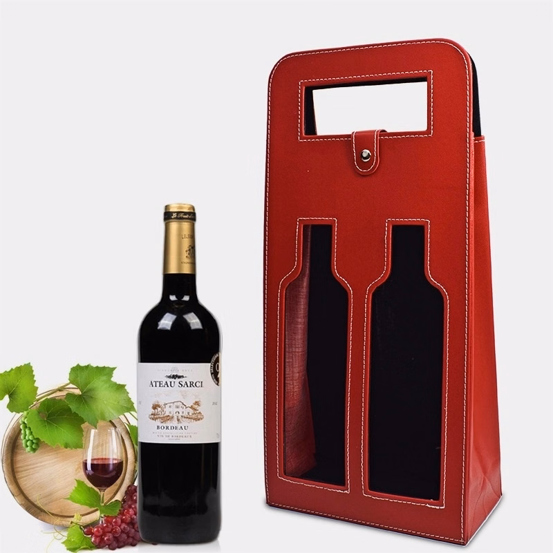 PU Leather Wine Bag