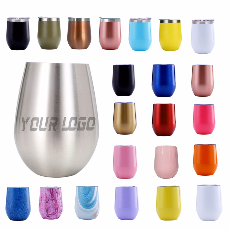 12 Ounces Stainless Steel Wine Glass