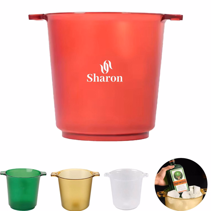 Double Ears Acrylic Plastic Ice Bucket