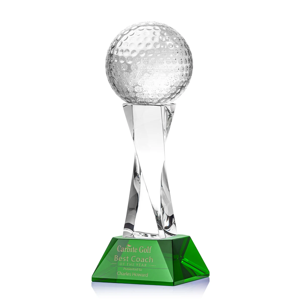Golf Ball Award on Langport Base - Green 1