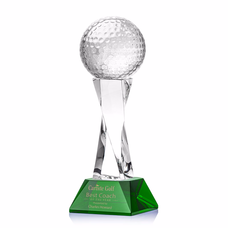Golf Ball Award on Langport Base - Green