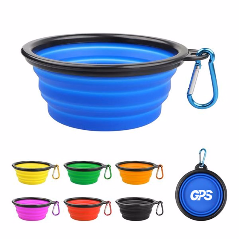 5 1/8 " Folding Pet Bowl With Carabiner