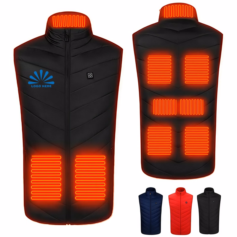 MOQ10 Heated Vest 9 Heating Areas Electric USB Warming