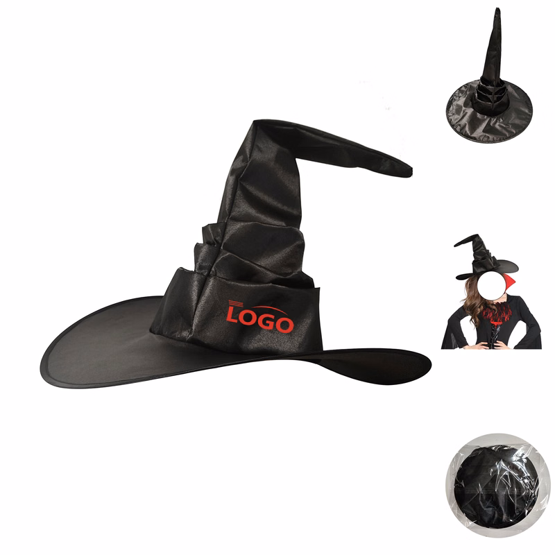 Halloween Black Witch Costume Hat