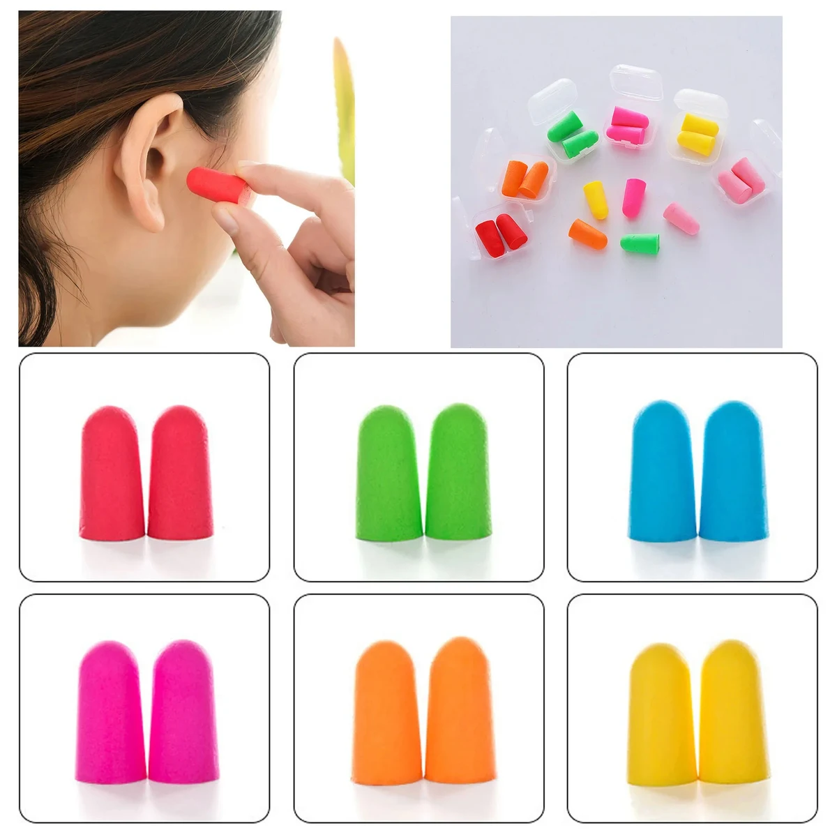 Anti-noise Foam Earplug w/ Reusable Case 1