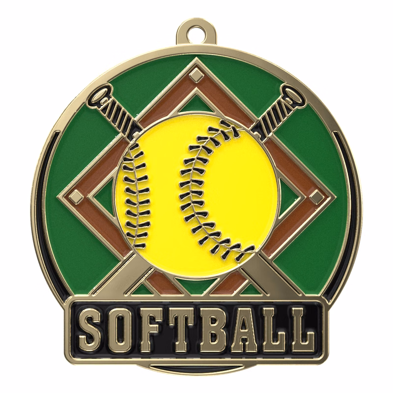 Softball High Tech Medallion (2")