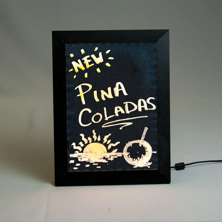 Sintra Frame LED Wet-Erase Board - 9"w x 12"h 1