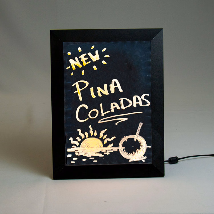 Sintra Frame LED Wet-Erase Board - 9"w x 12"h
