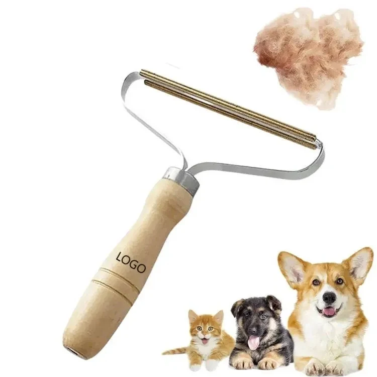 Carpet Pet Pet Hair Remover Brush With Wooden Handle 1