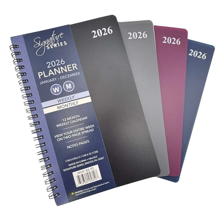 2026 Weekly / Monthly Planner - 5 x 8 Inches Assorted Colors 1