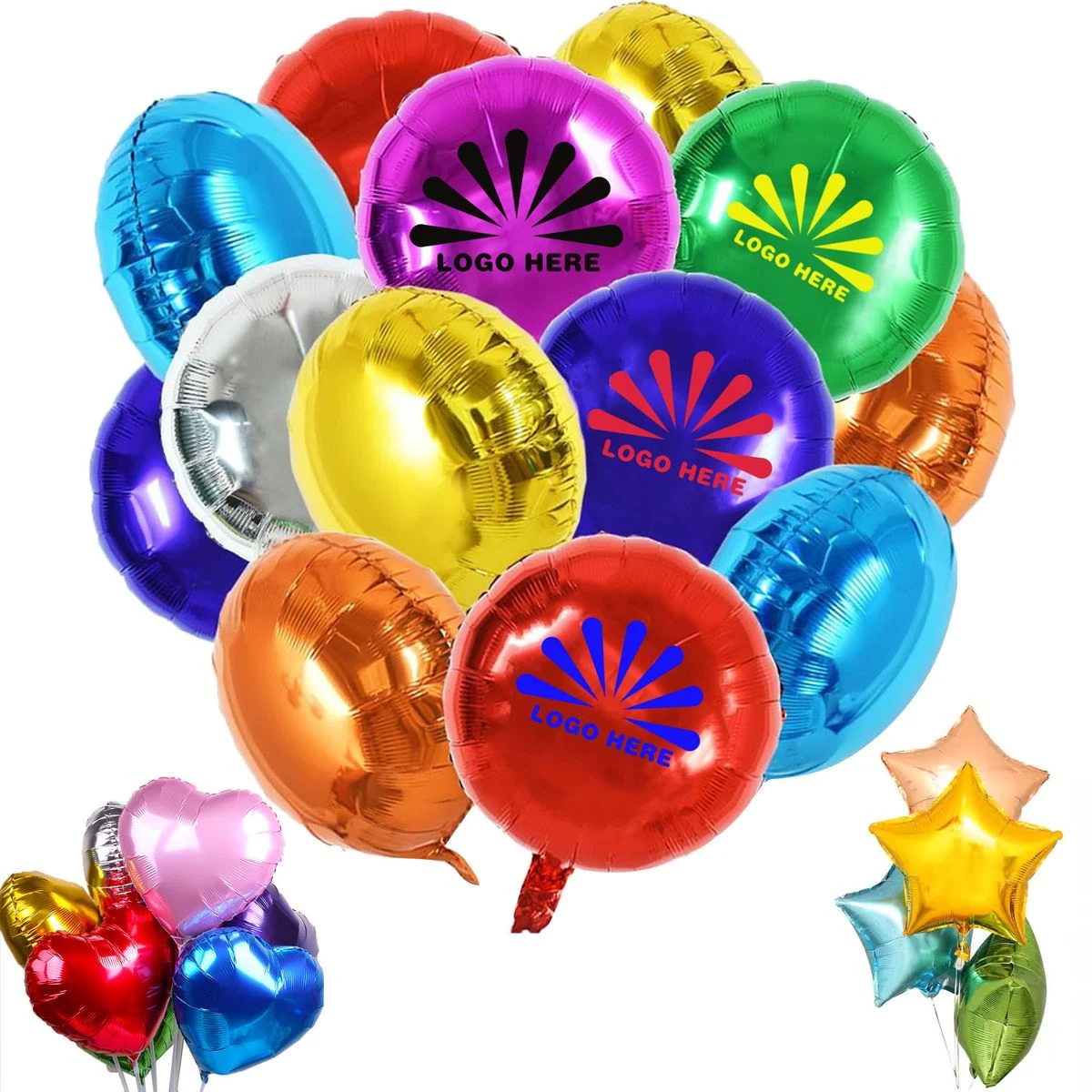 18 Inch Colored Aluminum Foil Balloons 1