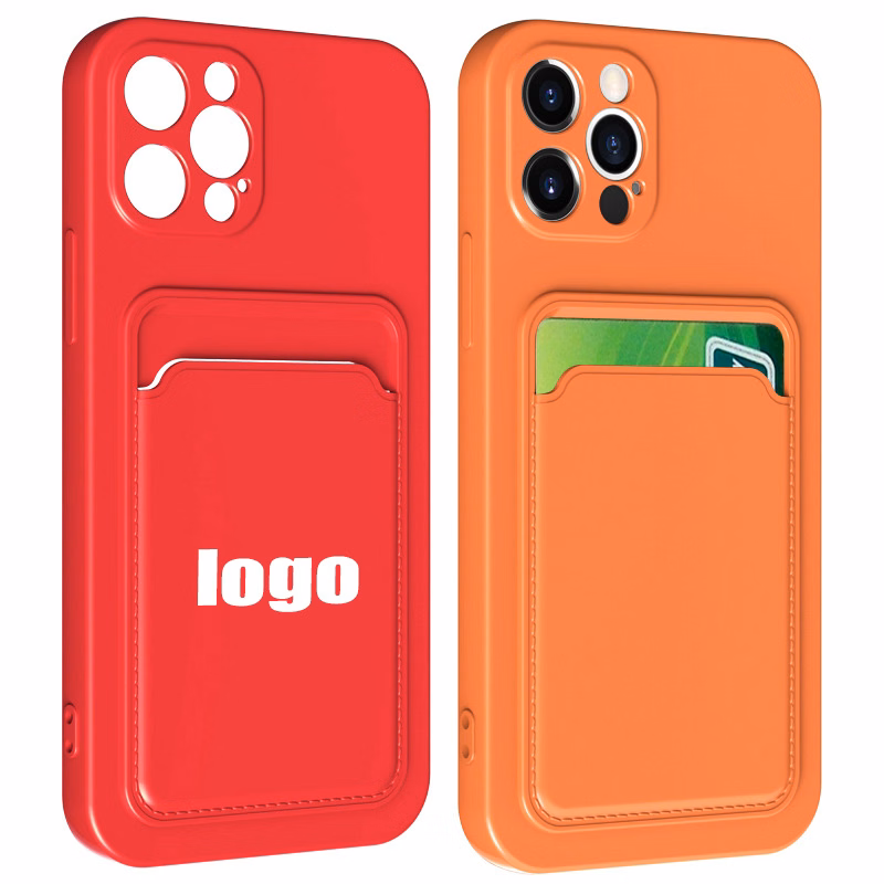 iphone14 fine hole integrated card holder mobile phone case