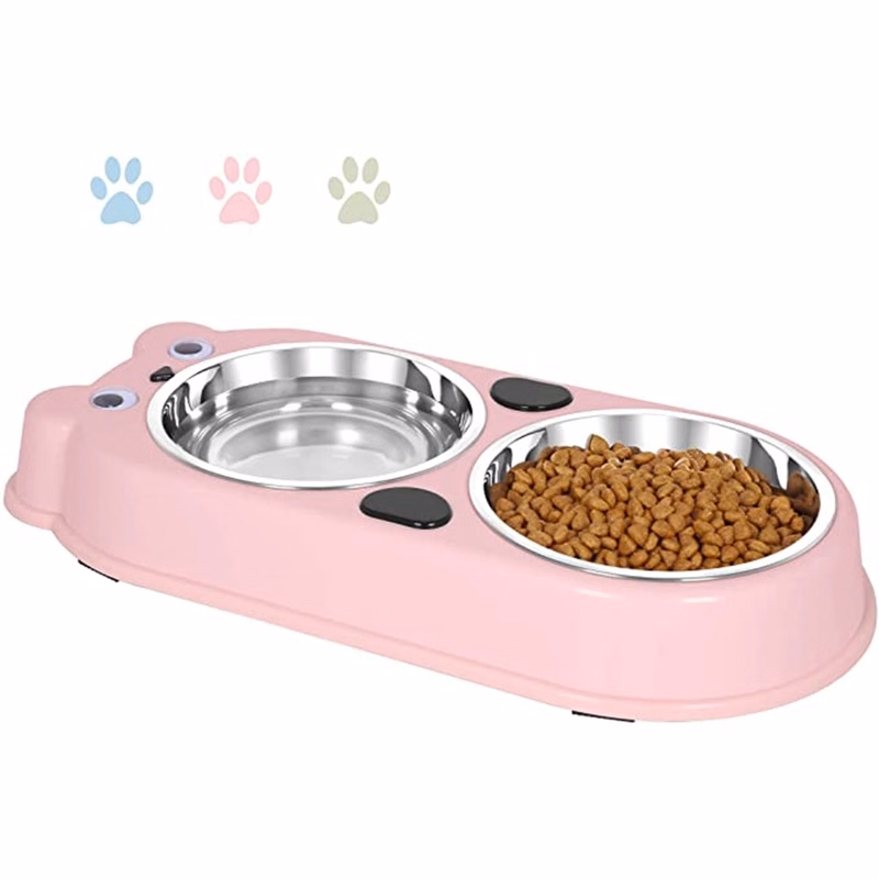 Dog Cat Double Premium Stainless Steel Pet Bowl