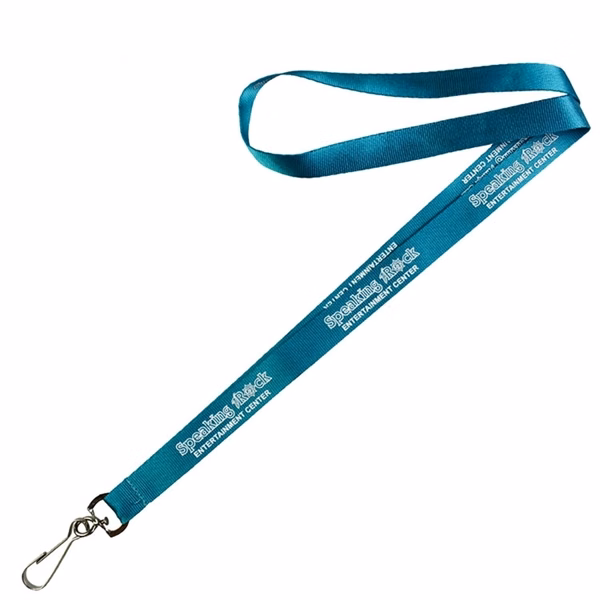 Custom 1/2" Polyester Lanyard with Swivel J-Hook — Slim Conference Badge Strap