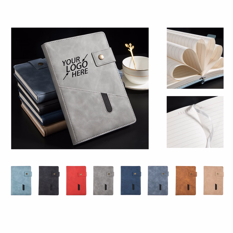 Business Notebook with A5 PU Leather Cover