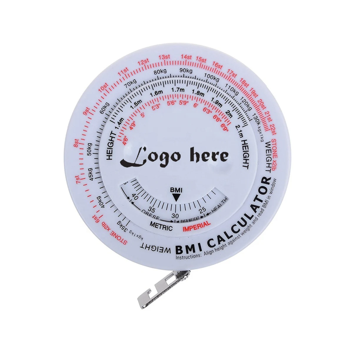 BMI Body Mass Index Retractable Tape 1