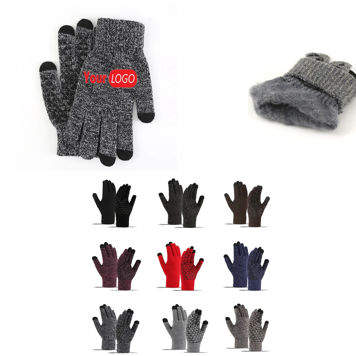 Knitted Touch Screen Gloves MOQ 1pcs 1