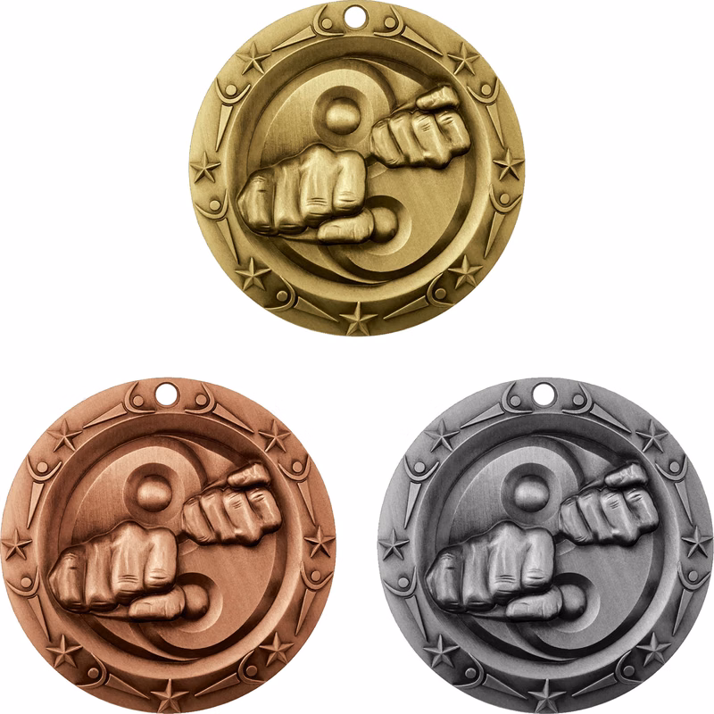 Stock World Class Sports & Academic Medals: Martial Arts