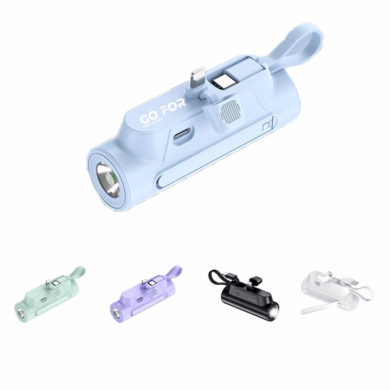 3000mAh Small Portable Fast Charger Built-in Flashlight