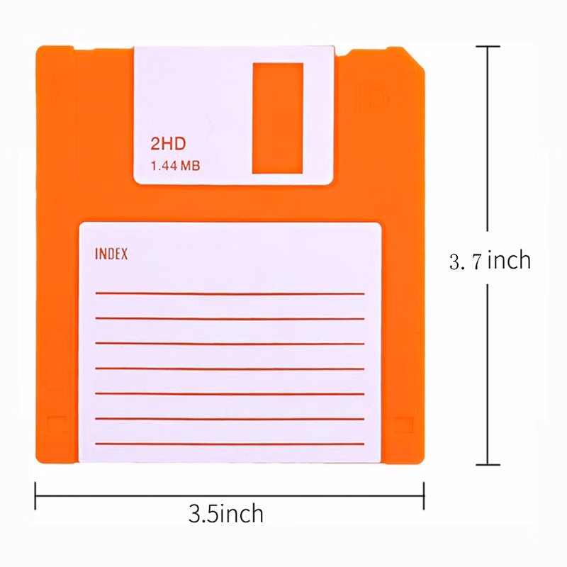 6Pcs Silicone Floppy Disk Coaster