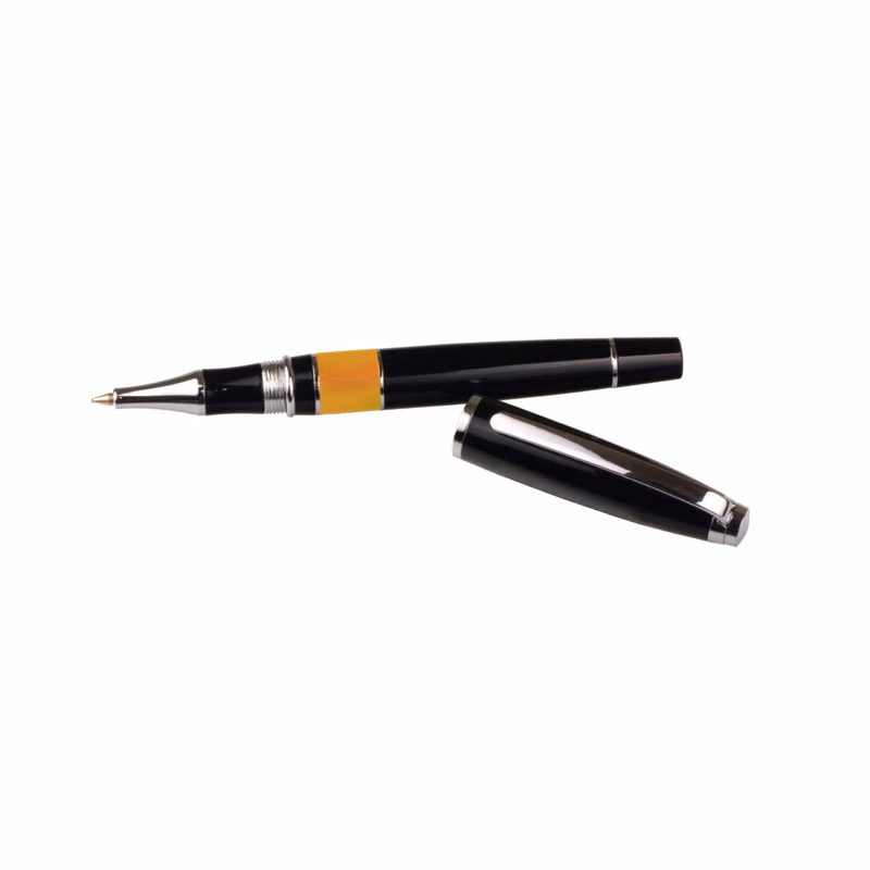 Intrepid Rollerball Pen with Yellow Stone Accented Barrell