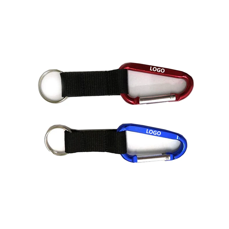 Carabiner with a Strap and Split Ring 1