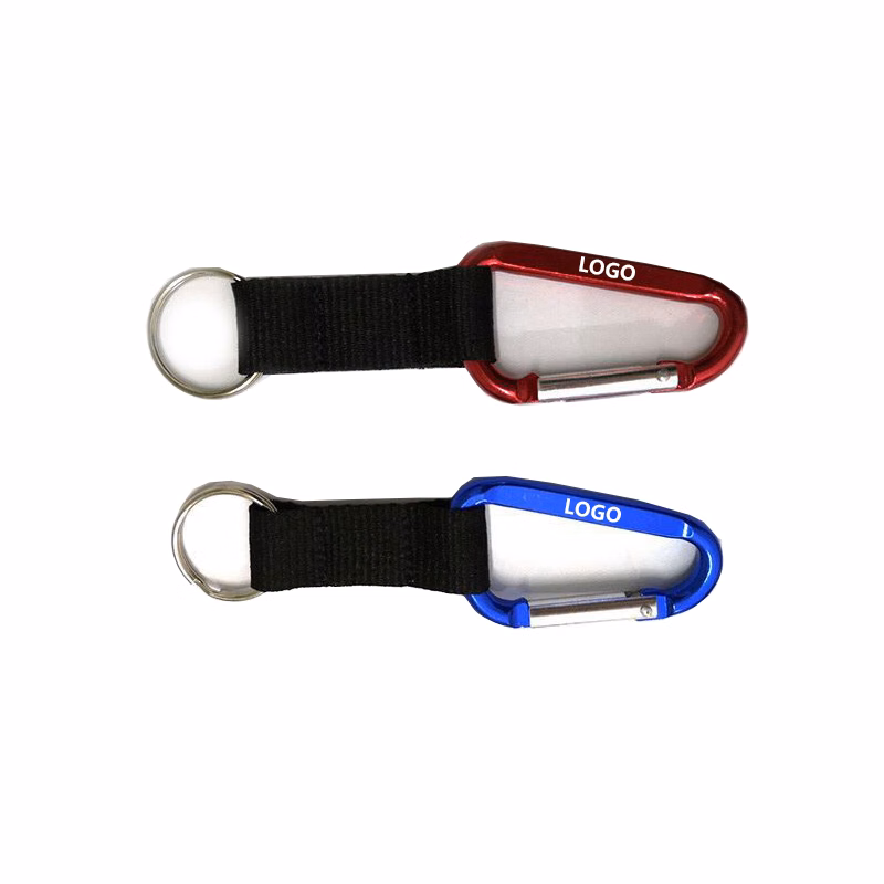 Carabiner with a Strap and Split Ring