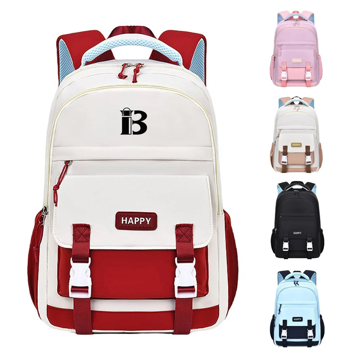 Waterproof Large Capacity Nylon School Backpack 1