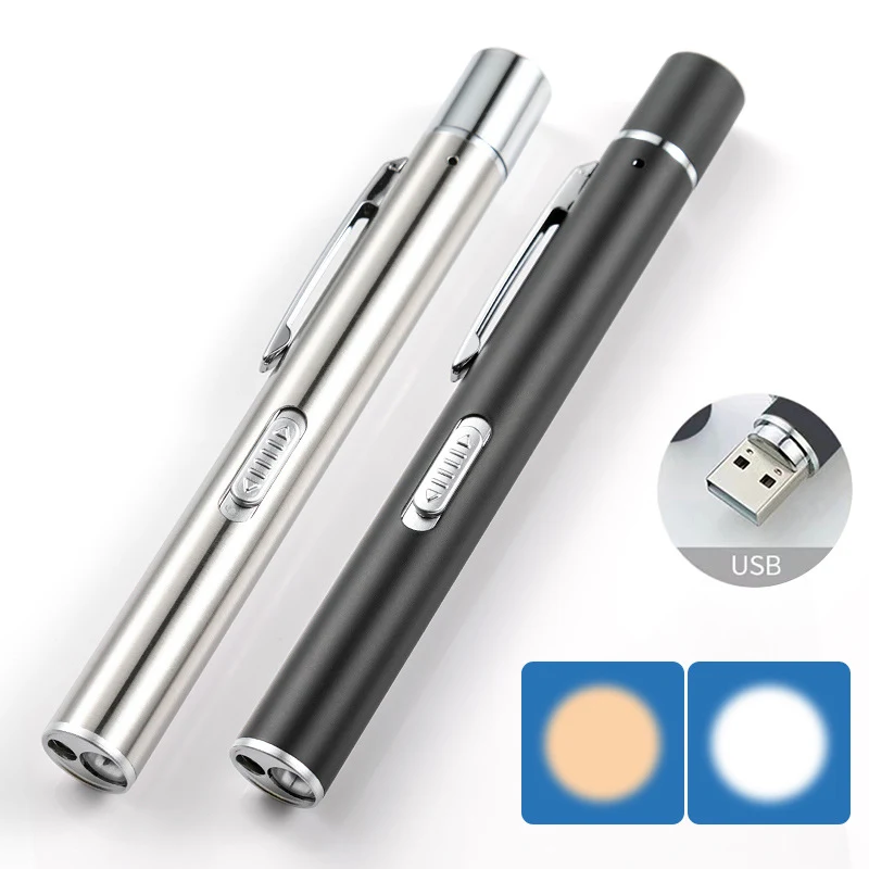 3 in1 USB Rechargeable Mini LED Torch Flashlight Penlight 1