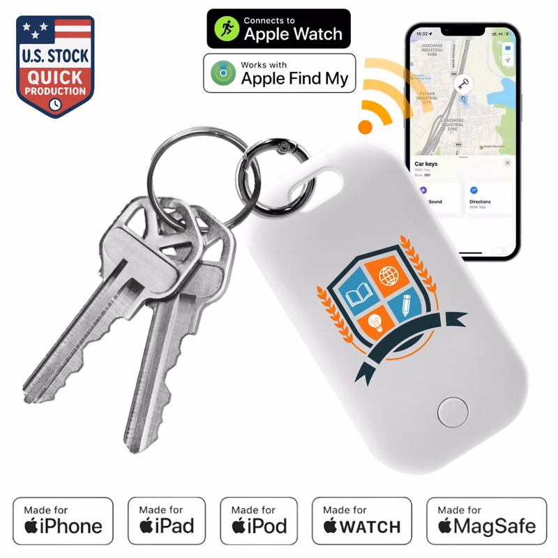 MFi certified Compact Bluetooth Tracker and Key Finder with iOS Compatibility