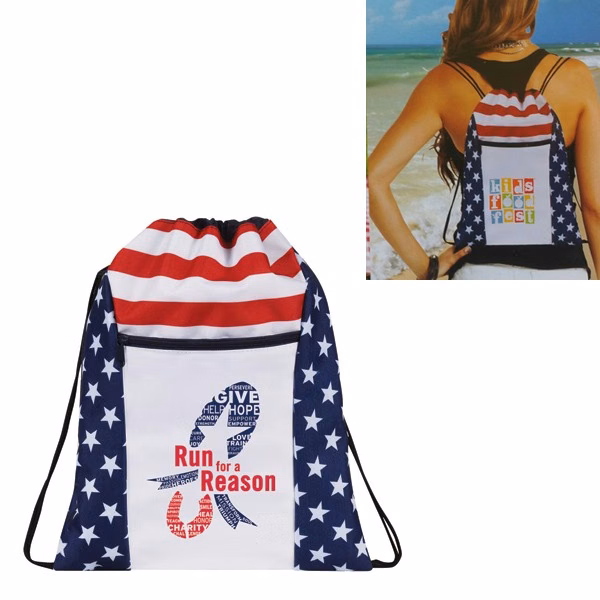 Patriotic Drawstring Backpack