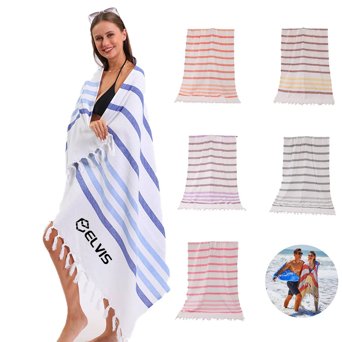 Tassel Ultrafine Fiber Beach Towel 1