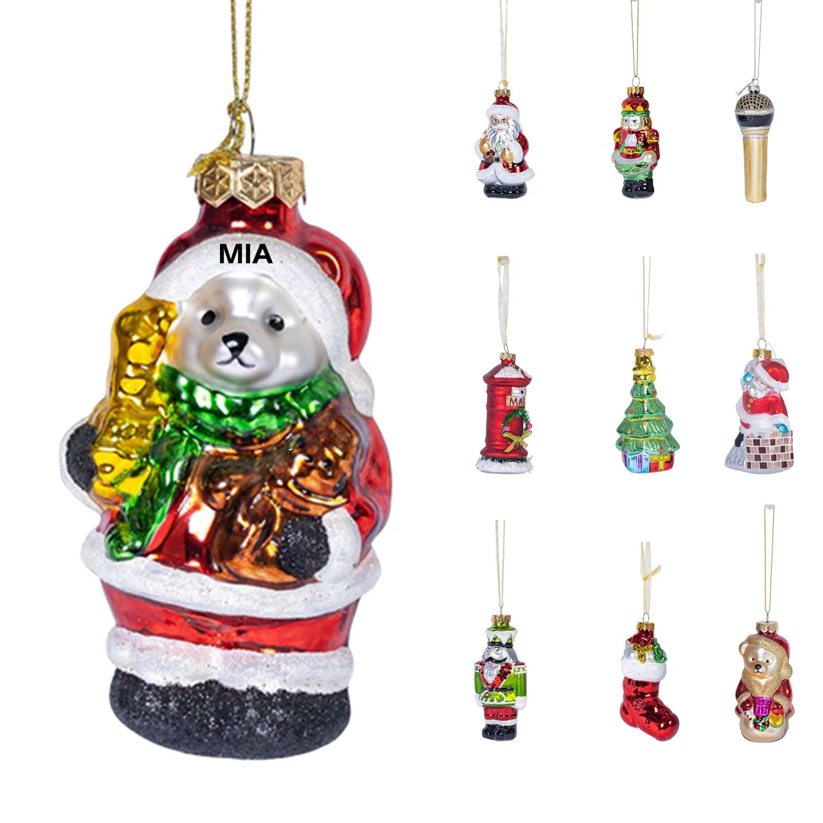 Custom Christmas Glass Ornament 1