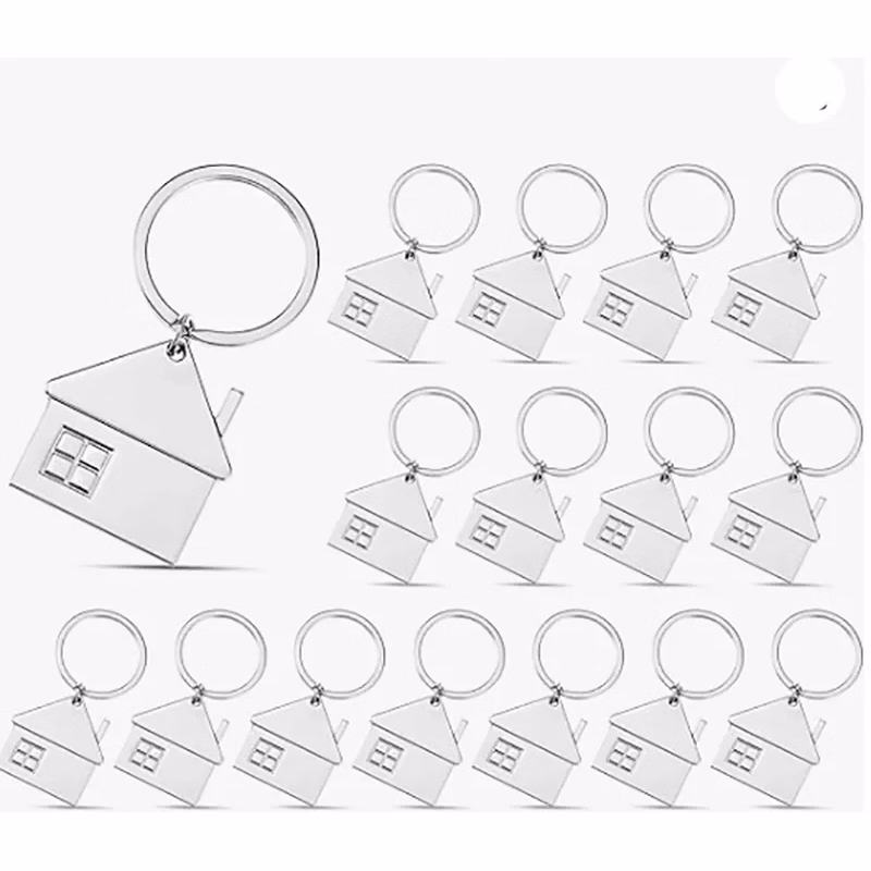 Metal House Shape Keychain