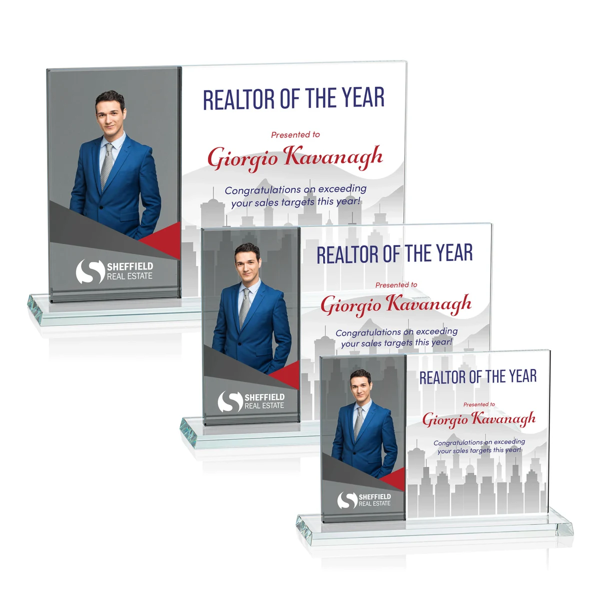 Composite Horizontal VividPrint™ Award - Grey 1