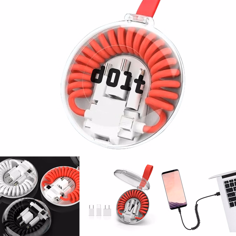 PocketCoil 3-in-1 Retractable Travel Charger