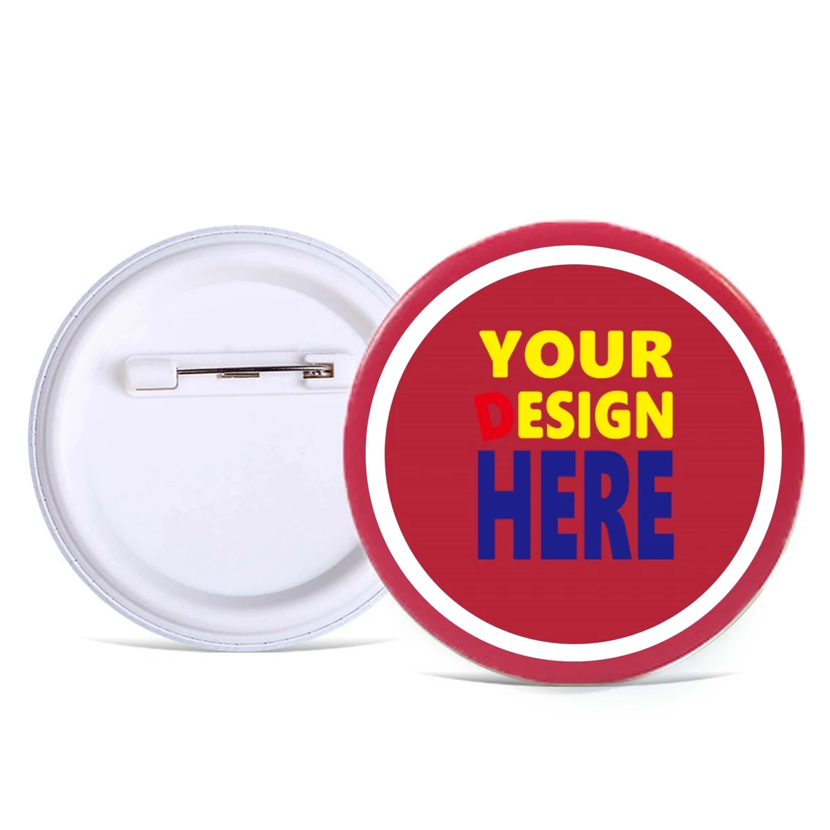 Full Color Round Button w/Safety Pin MOQ50 1
