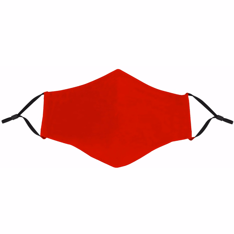 Red Face Mask with Adjustable Ear Loops