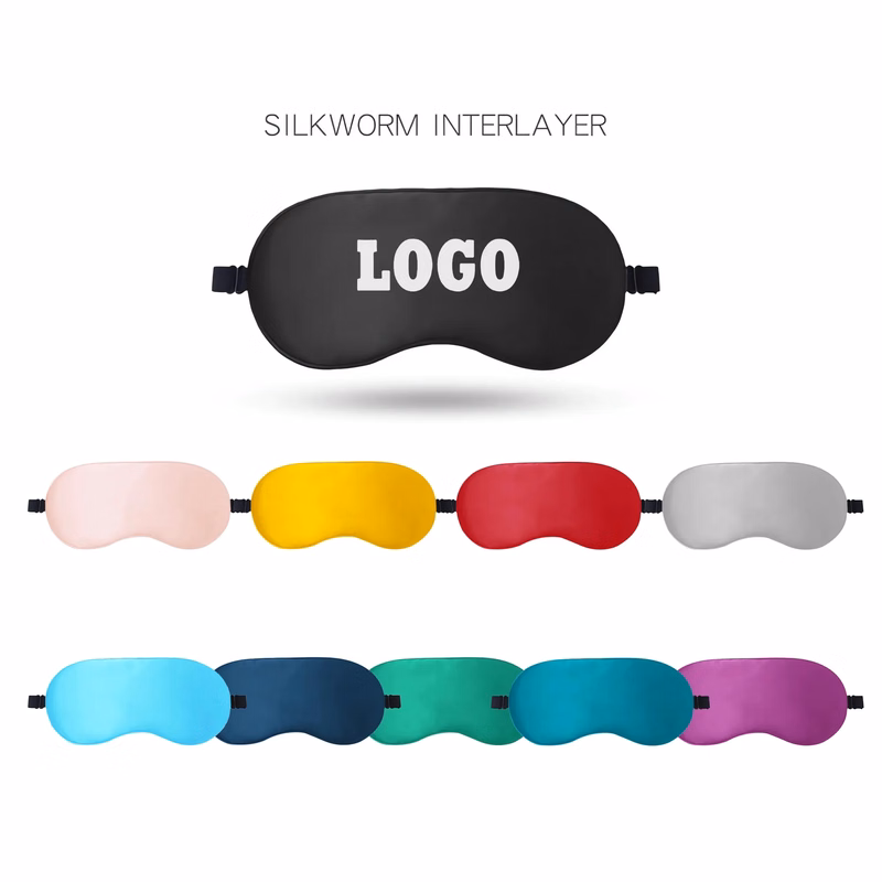 MOQ 100 Soft Adjustable Elastic Strap Sleeping Eye Mask