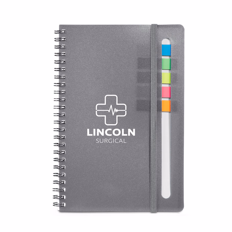 Semester Spiral Notebook With Sticky Flags 6.25" x 8.5"