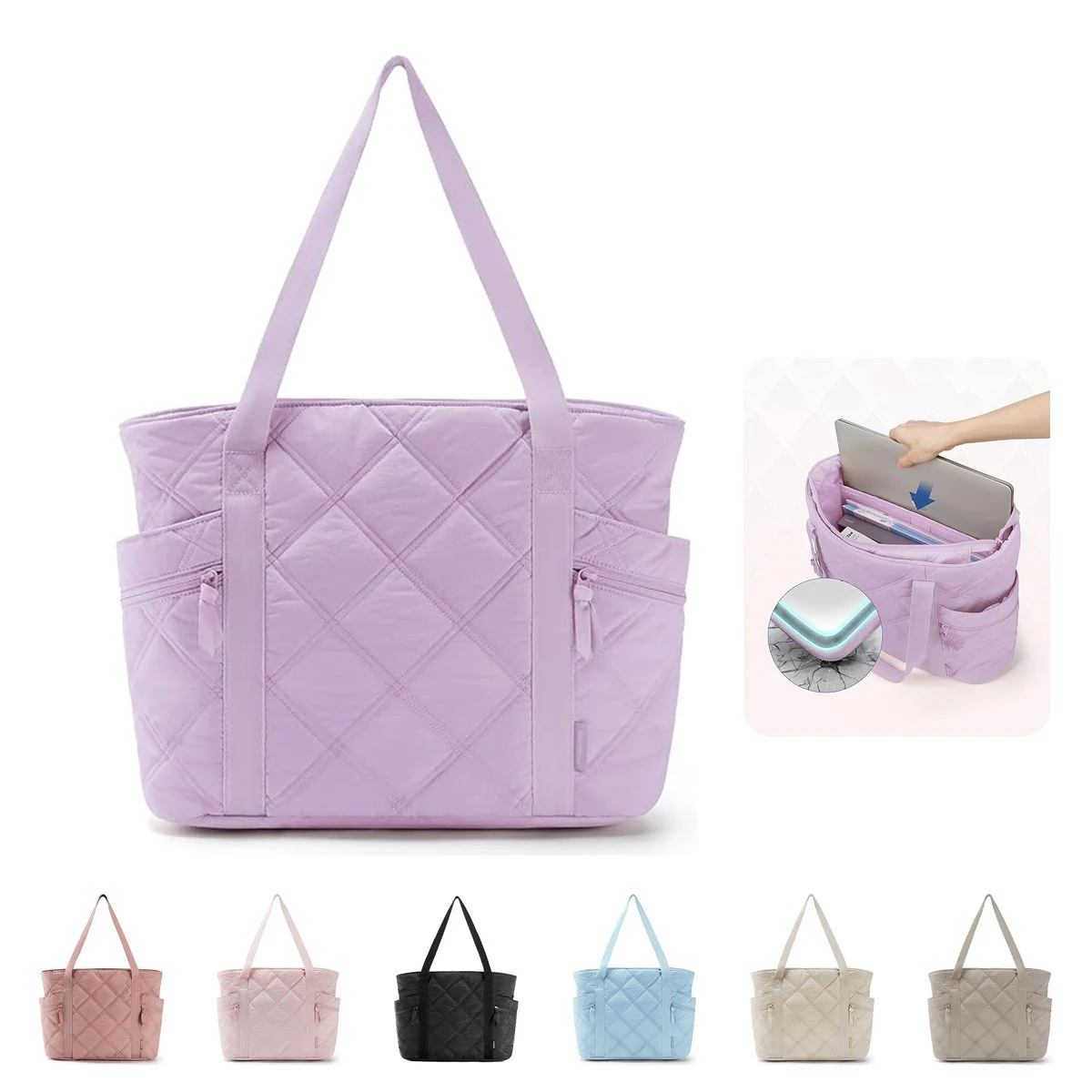 Travel Essentials Quilted Carry On Bag, custom tote bag with logo imprint 1