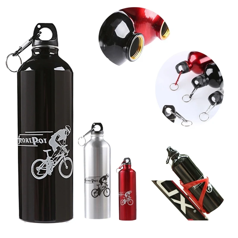 20 Oz. Aluminum Sports Water Bottle w/ Carabiner, custom water bottle with logo imprint 1