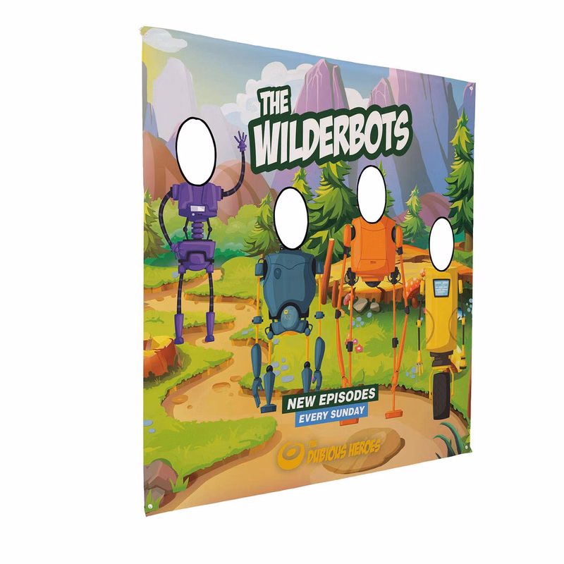 8.5' FrameWorx Quad Face Cutout Banner (Single-Sided)