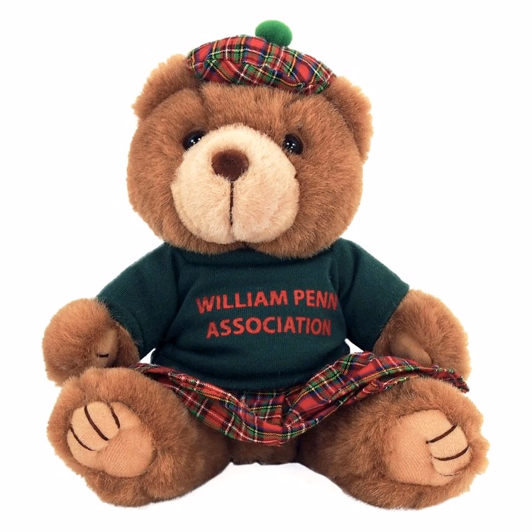 8" Scottish Bear with one color imprint