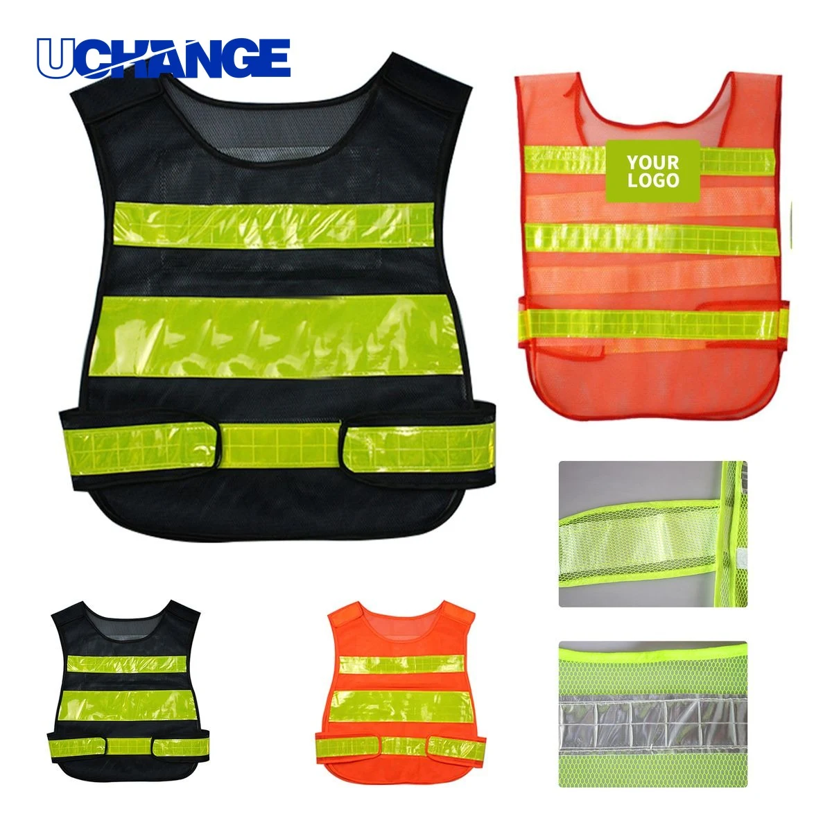 Adjustable Mesh Reflective Safety Vest for Night Visibility 1
