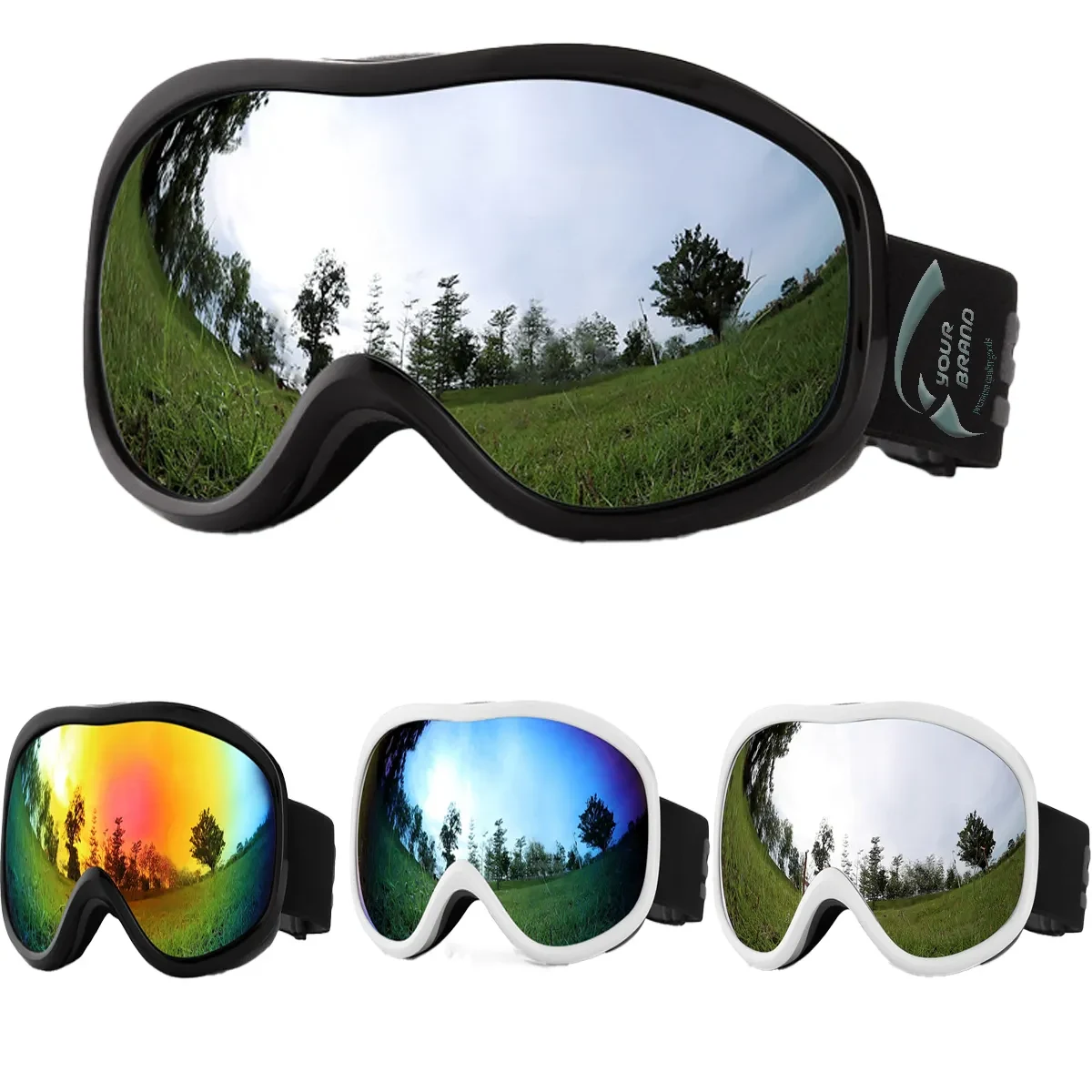 Double Layers Flow Anti-Ultraviolet Windproof Ski Goggles 1