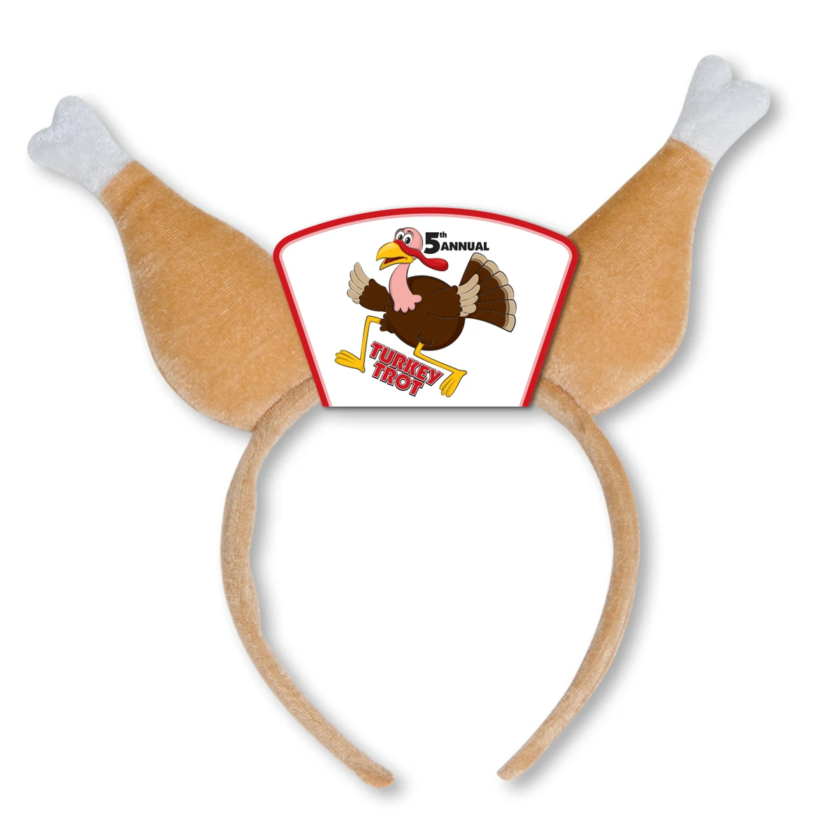 Drumstick Turkey Headband with Custom Printed Icon 1