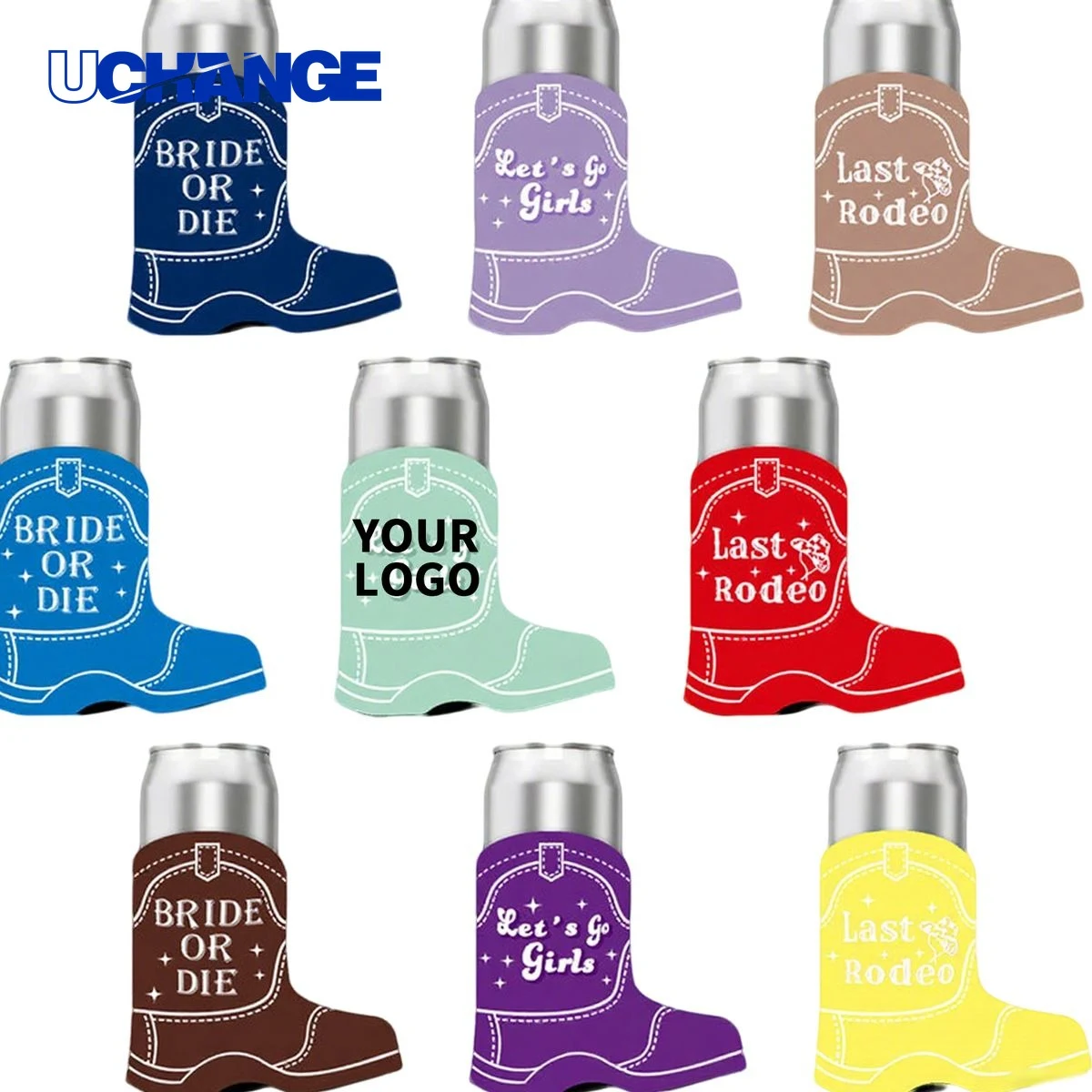 Shoe Shape Can Sleeve Holder for Cans and Bottles, custom koozie with logo imprint 1